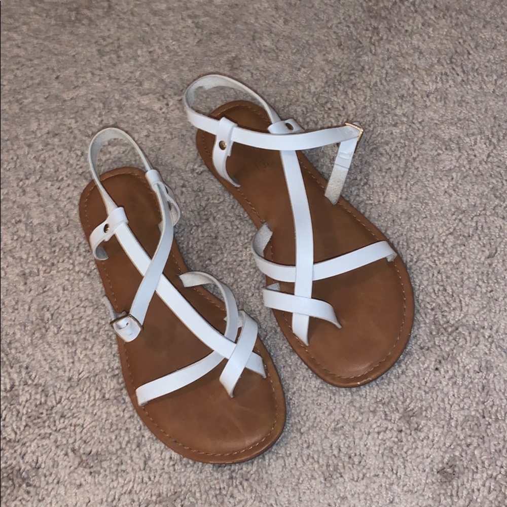 Palms barely worn sandals